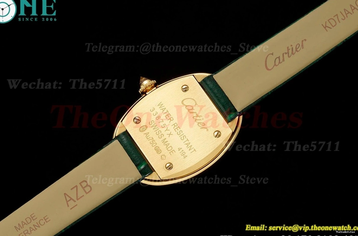 Baignoire LE Dia Ladies YG Green Dial Quartz AF 31mm White 0407